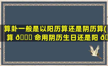 算卦一般是以阳历算还是阴历算(算 🐝 命用阴历生日还是阳 🐺 历生日)